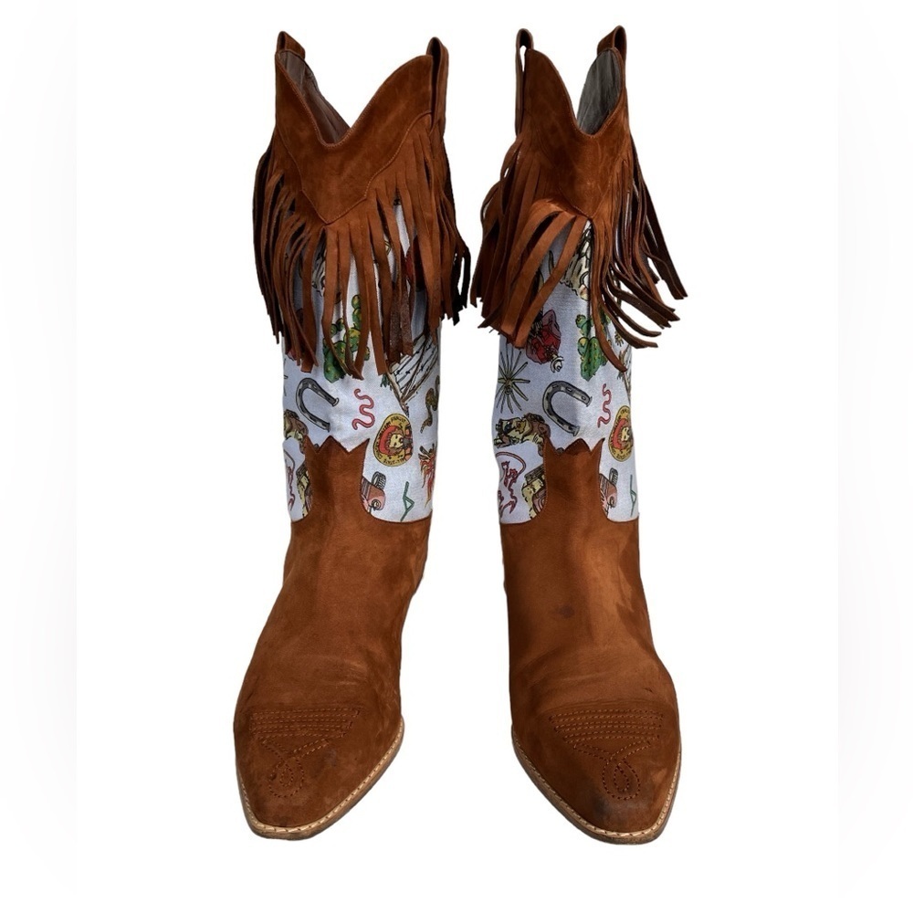 Nicole Miller Stuart Weitzman Cowboy Boots Size 9.5 - Picture 2 of 10